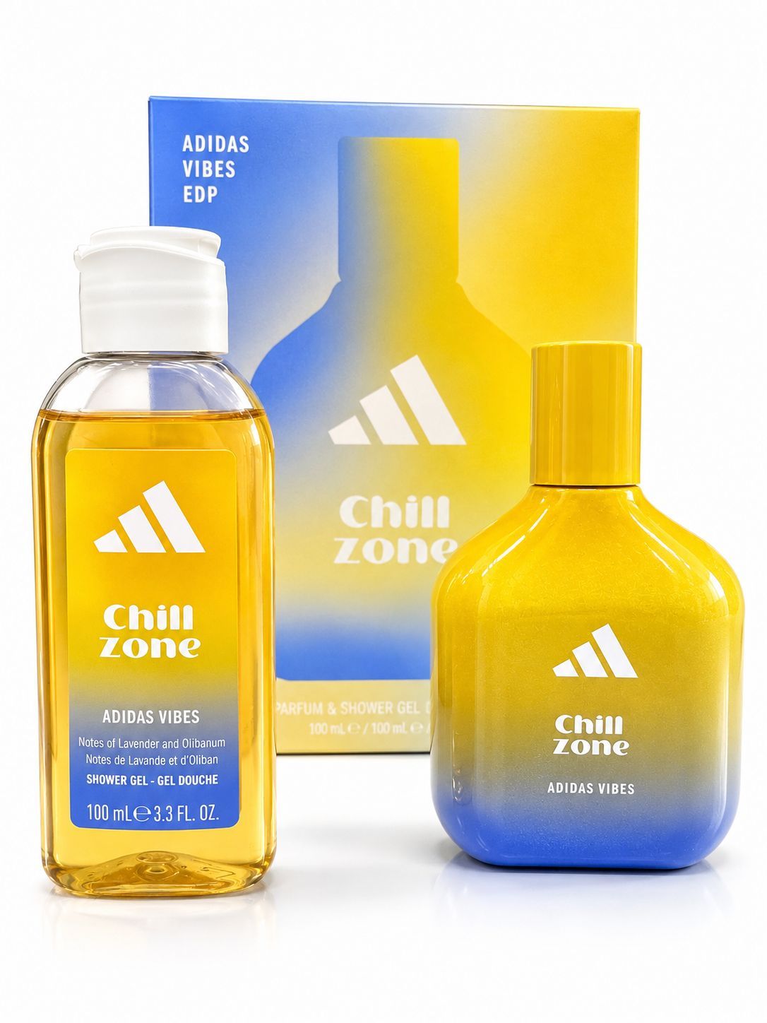 Kit Perfume adidas Vibes Chill Zone Eau De Parfum 100ml + Shower Gel 100ml